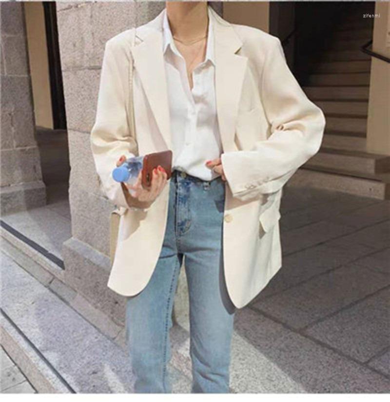 Women' Suits 2022 Solid Color Leisure Cardigan Blazer For Women Autumn Loose Jackets Ladies Single Breasted, Beige
Women' Suits 2022 Solid Color Leisure Cardigan Blazer For Women Autumn Loose Jackets Ladies Single Breasted, Beige