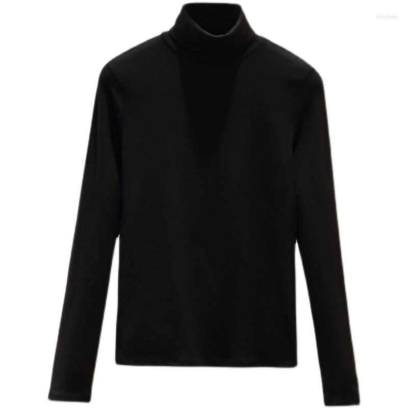 Women's T Shirts 2022 Heap Collar Blouse Inside Take Turtleneck Render Unlined Upper, Coffee
Women's T Shirts 2022 Heap Collar Blouse Inside Take Turtleneck Render Unlined Upper, Coffee