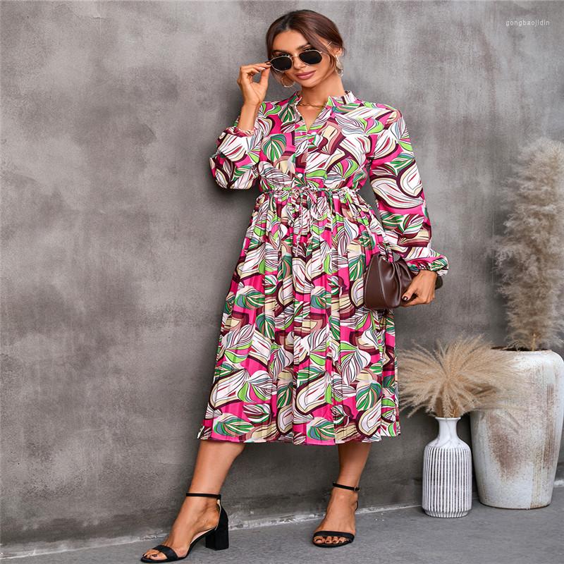 Casual Dresses European And American Women' Autumn Winter Long-sleeved Single-breasted Fashion Waist Print Age-reducing Dress, Blue
Casual Dresses European And American Women' Autumn Winter Long-sleeved Single-breasted Fashion Waist Print Age-reducing Dress, Blue