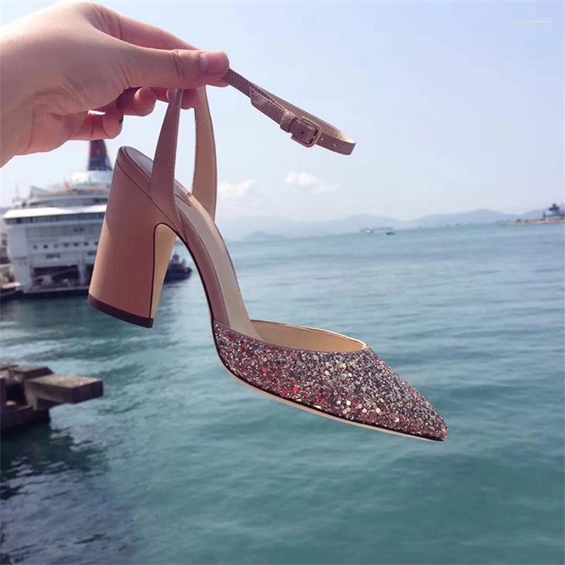 Sandals Summer Bling Pointed Toe Woman Square High Heels Back Strap Sequins Banquet Dress Pumps Glitter Wedding Shoes, Black
Sandals Summer Bling Pointed Toe Woman Square High Heels Back Strap Sequins Banquet Dress Pumps Glitter Wedding Shoes, Black