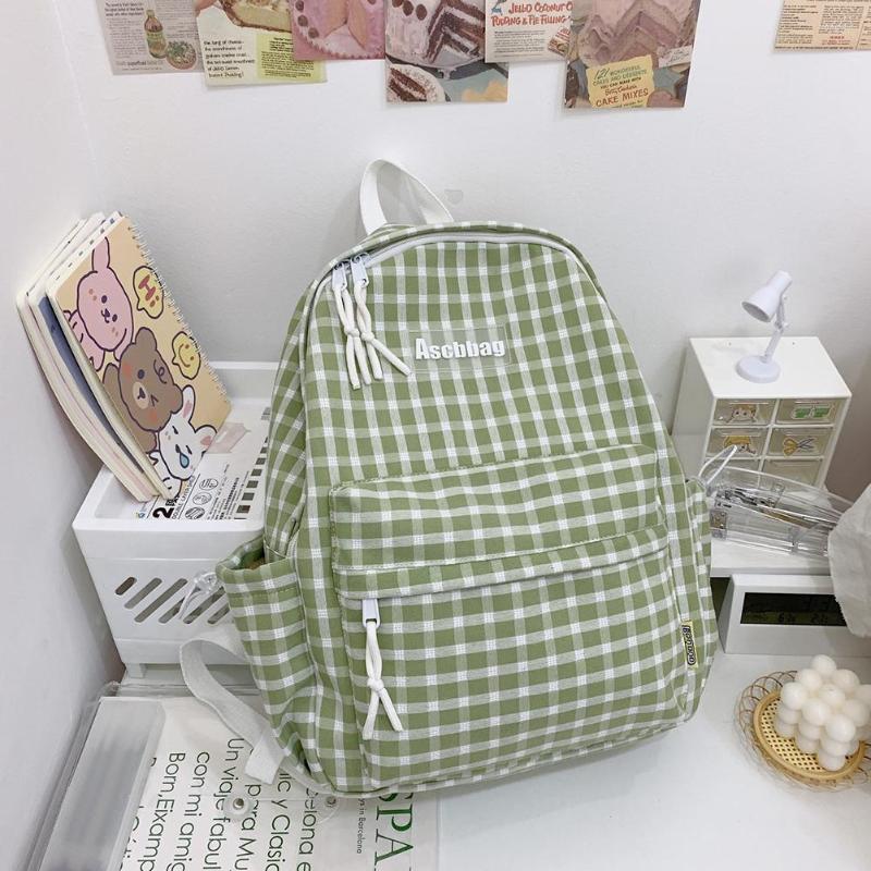 Backpack Fashion Plaid Canvas Women's Student School Fresh Teenager Girl Kawaii Laptop Bookbag Large Capacity Bag Trendy, Pink
Backpack Fashion Plaid Canvas Women's Student School Fresh Teenager Girl Kawaii Laptop Bookbag Large Capacity Bag Trendy, Pink