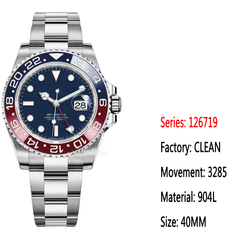 GMT CF126719 Cal.3285 Automatic Mens Watch Brown and Black Ceramic Bezel 904L Stainless Steel Bracelet With Same Serial, 0.8mm
GMT CF126719 Cal.3285 Automatic Mens Watch Brown and Black Ceramic Bezel 904L Stainless Steel Bracelet With Same Serial, 0.8mm