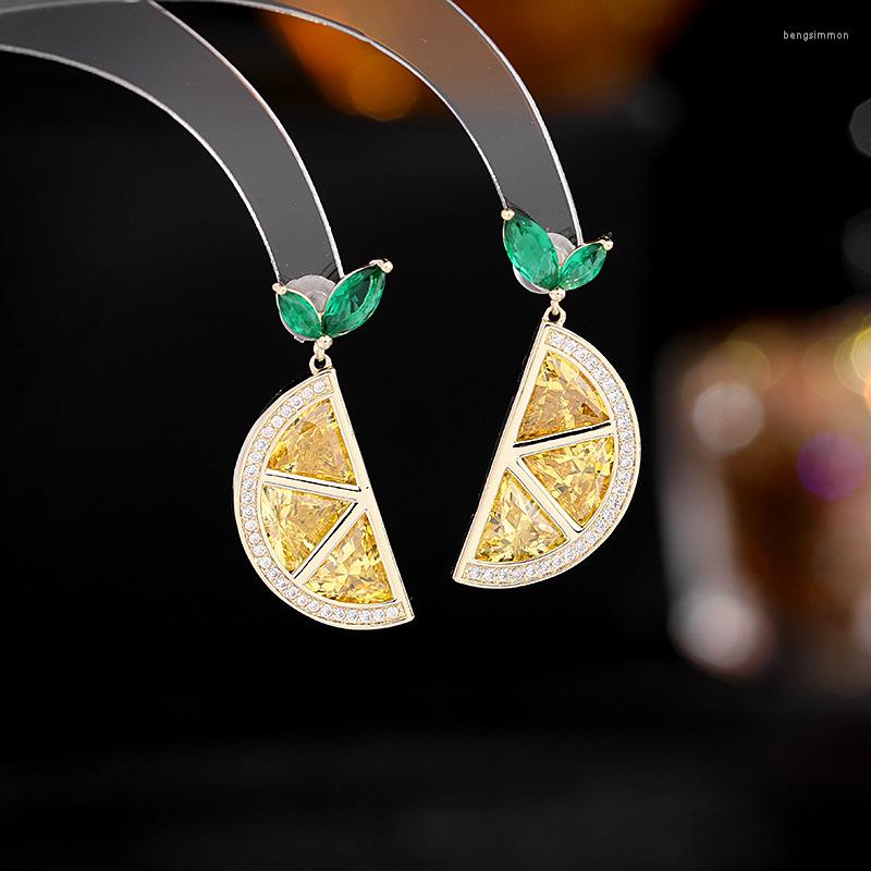Dangle Earrings Designer Silver Needle Creative Fruit Zircon Fresh Lemon Beach Party Gift Jewelry
Dangle Earrings Designer Silver Needle Creative Fruit Zircon Fresh Lemon Beach Party Gift Jewelry
