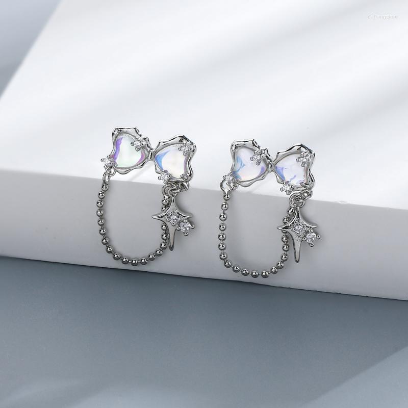 Stud Earrings Sweet Moonstone Bowknot For Women Zircon Star Heart Chain Earring Party Femme Jewelry
Stud Earrings Sweet Moonstone Bowknot For Women Zircon Star Heart Chain Earring Party Femme Jewelry