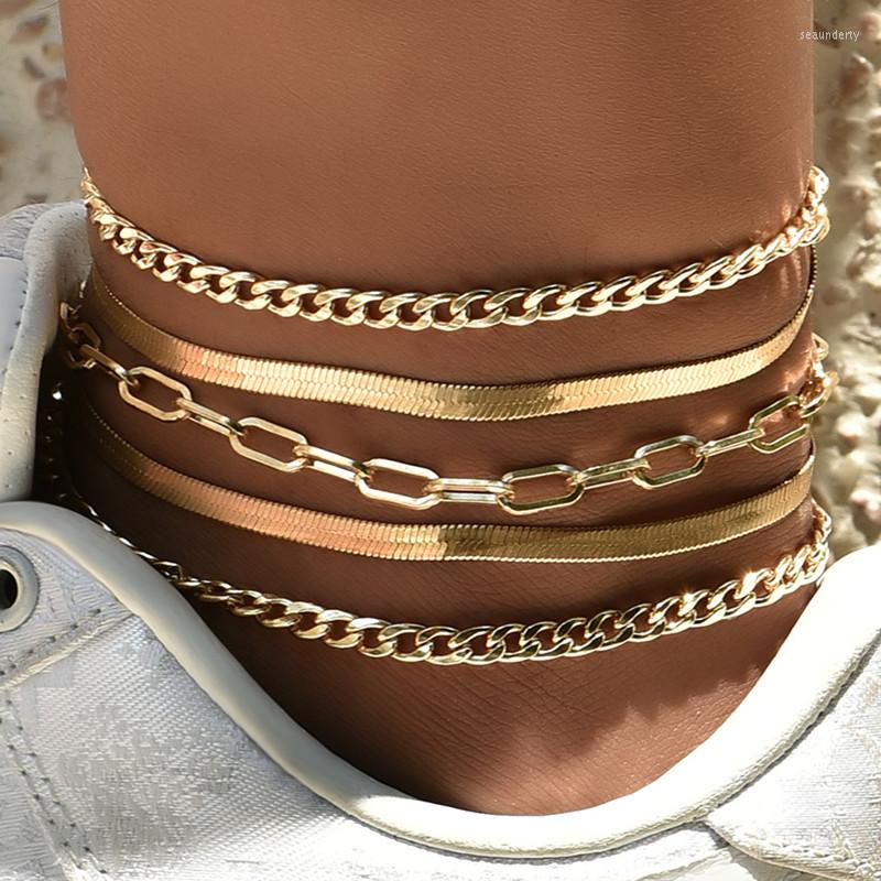 Anklets 5 Pcs/Set Bohemian Gold Color Snake Chain Multilayer For Women Fashion Beach Party Set Foot Jewelry Gifts
Anklets 5 Pcs/Set Bohemian Gold Color Snake Chain Multilayer For Women Fashion Beach Party Set Foot Jewelry Gifts