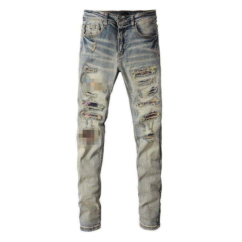 AMR Casual Design Beige Pencil Pants Mens Jeans Straight Trousers Streetwear Striped Patch Hole Jean For Men Stretch Skinny Pant
AMR Casual Design Beige Pencil Pants Mens Jeans Straight Trousers Streetwear Striped Patch Hole Jean For Men Stretch Skinny Pant