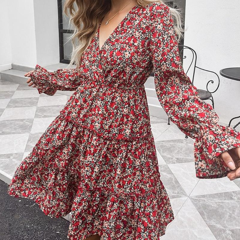 Casual Dresses 2022 Autumn Winter Floral Short Dress Women V Neck Full Sleeve Slim Print Ladies Medium Long A Line Party, Red
Casual Dresses 2022 Autumn Winter Floral Short Dress Women V Neck Full Sleeve Slim Print Ladies Medium Long A Line Party, Red