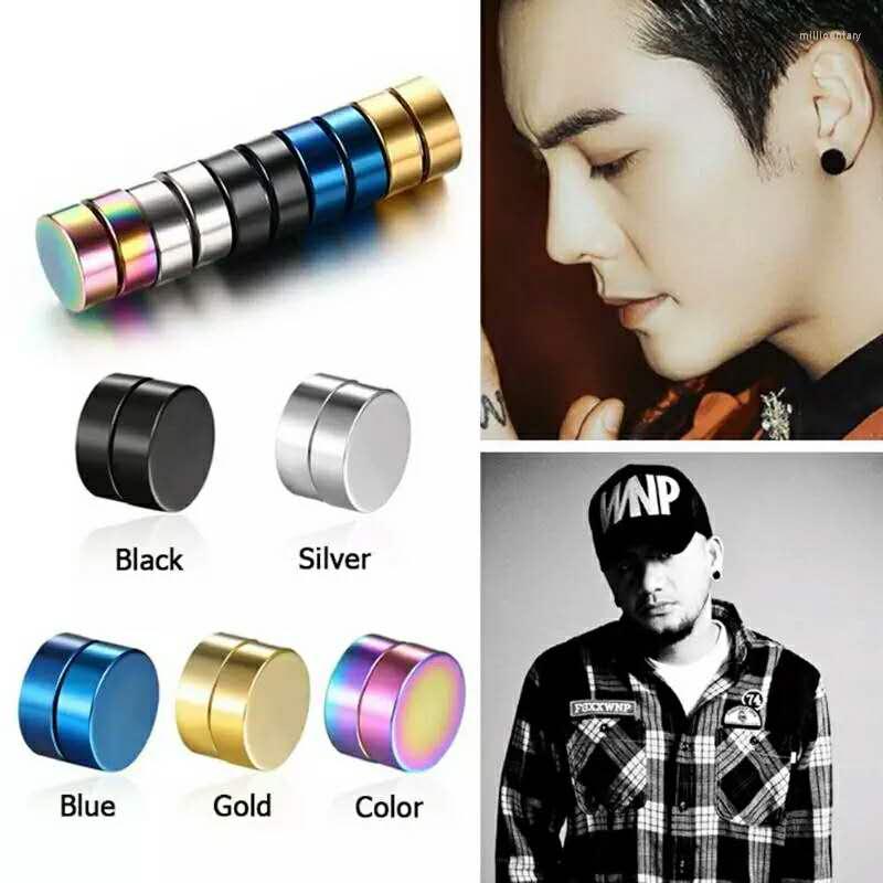 Backs Earrings 1 Pair Men Women Round Magnetic Earring Clip Titanium Steel Magnet Stud No Piercing Punk Brincos Jewelry Free Shiopping
Backs Earrings 1 Pair Men Women Round Magnetic Earring Clip Titanium Steel Magnet Stud No Piercing Punk Brincos Jewelry Free Shiopping