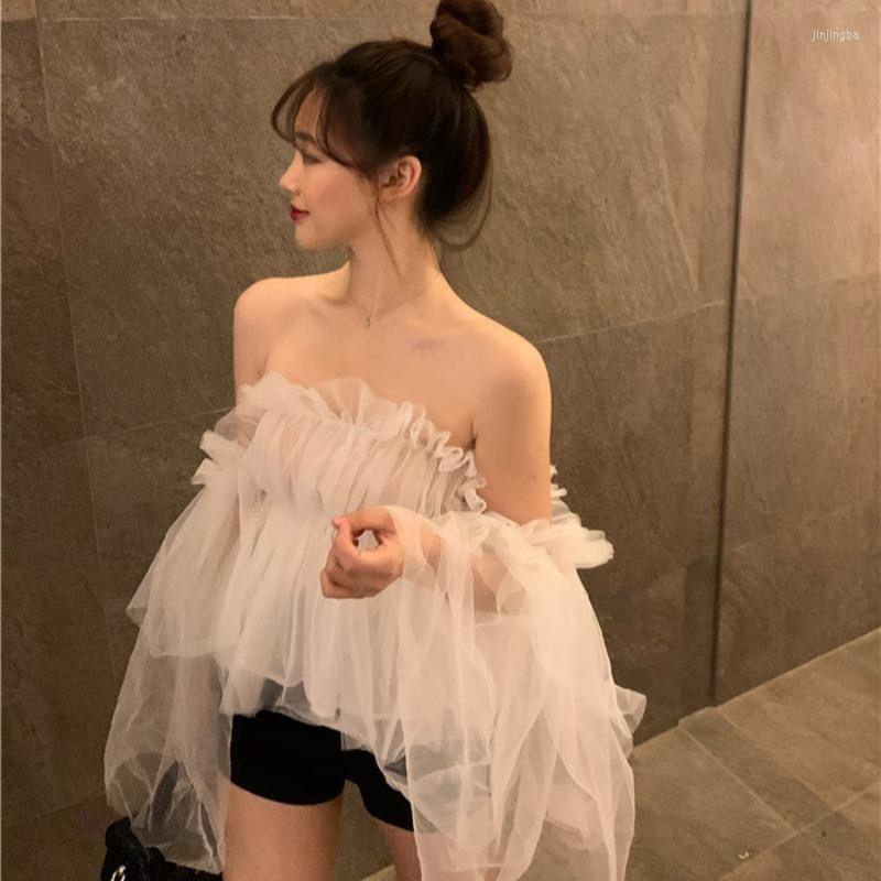 Women' Blouses Blouse Women Shirt Off-Shoulder Short Mesh Lace Chiffon Women' Clothing 2022 White Top Blusas Mujer De Moda, 01
Women' Blouses Blouse Women Shirt Off-Shoulder Short Mesh Lace Chiffon Women' Clothing 2022 White Top Blusas Mujer De Moda, 01