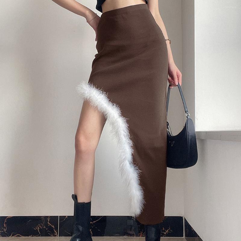 Skirts Plush Stitching Irregular Girl Long Skirt Sexy Slimming High Waist Midi Summer Spring Women's Clothing, Auburn
Skirts Plush Stitching Irregular Girl Long Skirt Sexy Slimming High Waist Midi Summer Spring Women's Clothing, Auburn