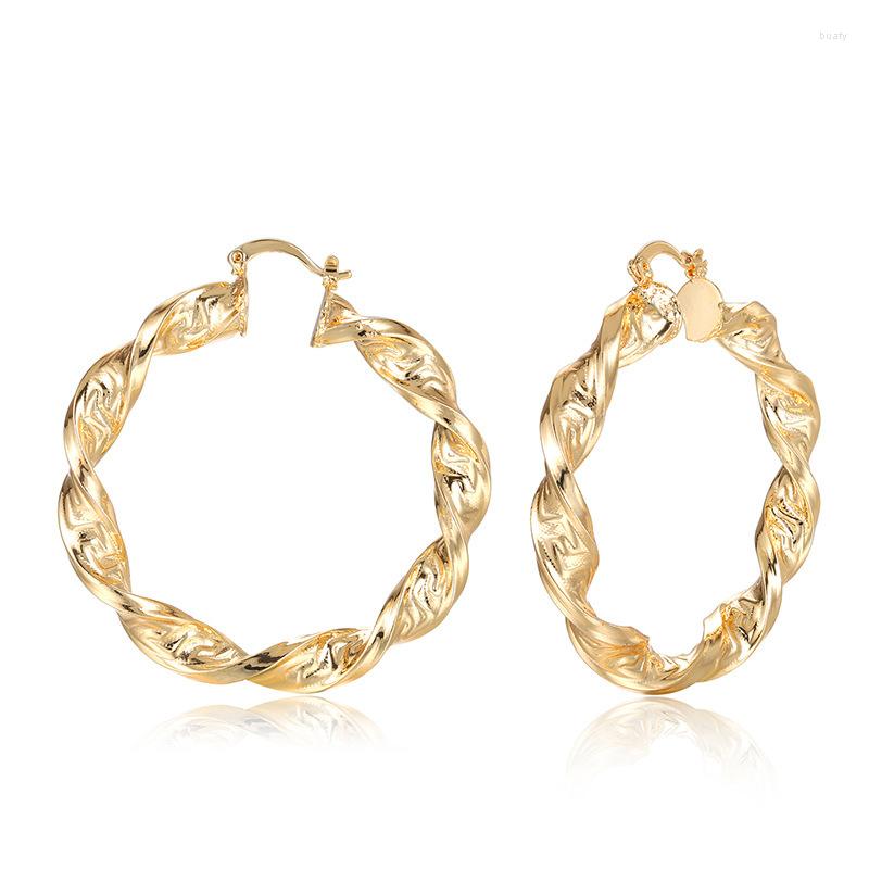 Hoop Earrings Trendy 18K Gold Plated Round Big Twist Simple Circular Texture Women Fashion Accessories Wedding Party Gift
Hoop Earrings Trendy 18K Gold Plated Round Big Twist Simple Circular Texture Women Fashion Accessories Wedding Party Gift