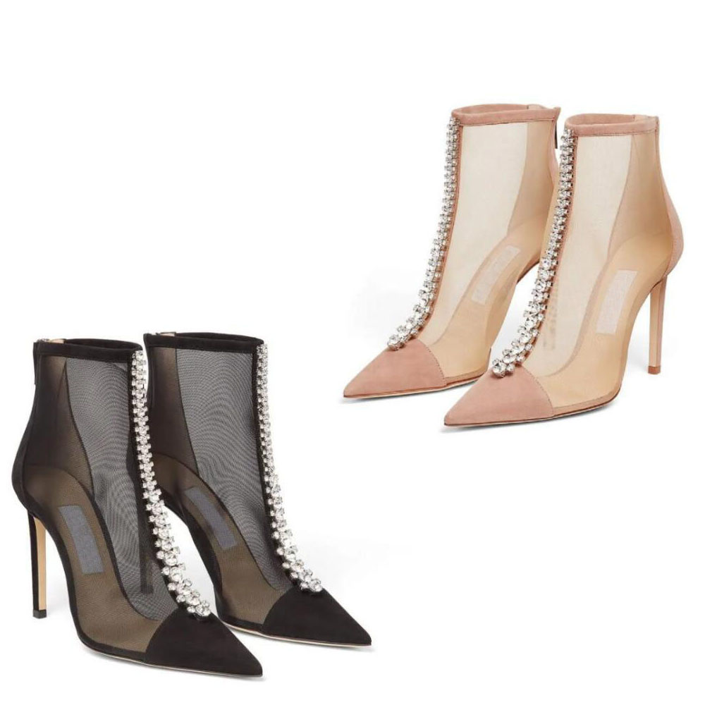 Elegant Women's Sandals Boots Design Italian Mesh Inlaid Diamond Crystal Pointed Black Nude Summer Fashion Sexy Cool Evening Dress High Heel Ankle Boots EU 35-43
Elegant Women's Sandals Boots Design Italian Mesh Inlaid Diamond Crystal Pointed Black Nude Summer Fashion Sexy Cool Evening Dress High Heel Ankle Boots EU 35-43