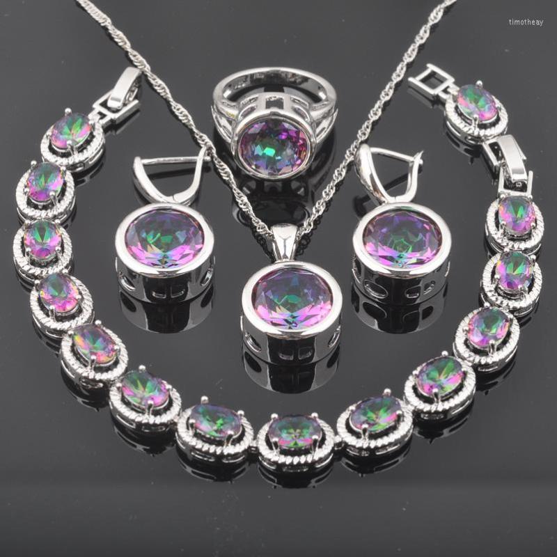 Necklace Earrings Set Bracelet For Women Silver Color Earring And Rainbow Zirconia Wedding Ring 2022 QS0374, Picture shown
Necklace Earrings Set Bracelet For Women Silver Color Earring And Rainbow Zirconia Wedding Ring 2022 QS0374, Picture shown