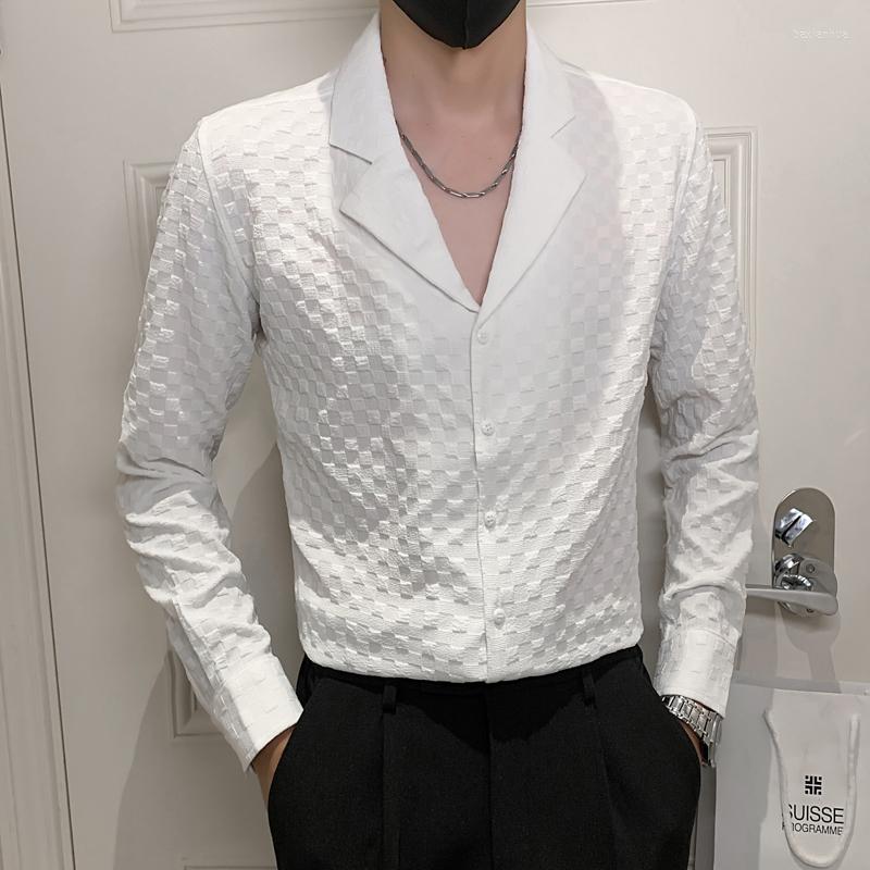 Men's Casual Shirts 2022 3D Plaid V-neck For Men Long Sleeve Slim Fit Shirt Social Party Tuxedo Blouse Streetwear Camisas Para Hombre, Black
Men's Casual Shirts 2022 3D Plaid V-neck For Men Long Sleeve Slim Fit Shirt Social Party Tuxedo Blouse Streetwear Camisas Para Hombre, Black