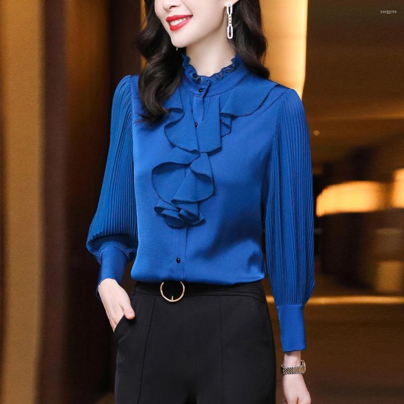 Women's Blouses Fashion Lotus Leaf Collar Top Casual Formal Dress Solid Color Shirt2022 Shirt Women's Long Sleeve Spring Autumn
Women's Blouses Fashion Lotus Leaf Collar Top Casual Formal Dress Solid Color Shirt2022 Shirt Women's Long Sleeve Spring Autumn
