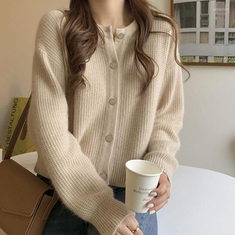 Women's Knits 2022 Korean Style Women Fashion Loose Solid Cardigan Autumn Female Casual Long Sleeve Knitted Sweater Outwear C21, Red
Women's Knits 2022 Korean Style Women Fashion Loose Solid Cardigan Autumn Female Casual Long Sleeve Knitted Sweater Outwear C21, Red