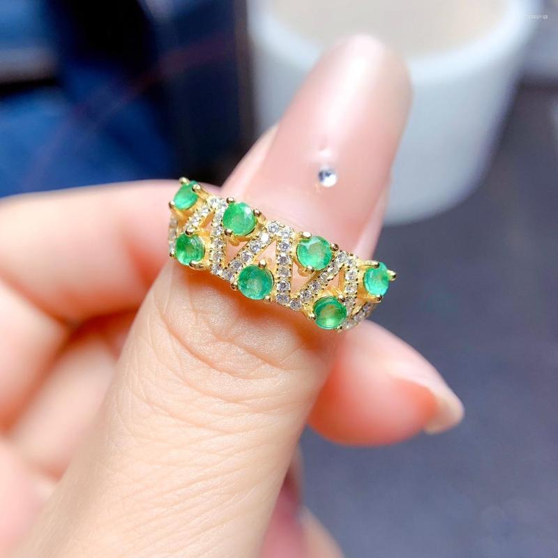 Cluster Rings 925 Sterling Silver Elegant Natural Emerald Women Fashion Gold Inlaid Green Zircon Wedding Bridal Engagement Jewelry
Cluster Rings 925 Sterling Silver Elegant Natural Emerald Women Fashion Gold Inlaid Green Zircon Wedding Bridal Engagement Jewelry