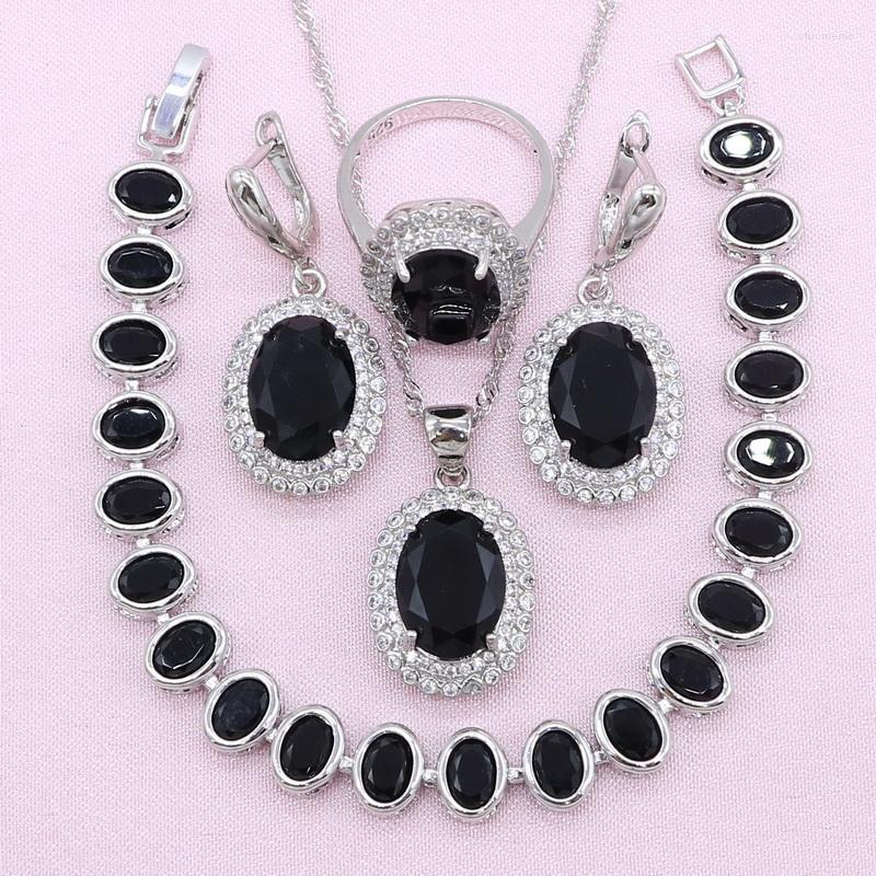Necklace Earrings Set 925 Silver For Women Christmas Gift Classic Black White Cubic Zirconia Earring Pendant Ring Bracelet, Picture shown
Necklace Earrings Set 925 Silver For Women Christmas Gift Classic Black White Cubic Zirconia Earring Pendant Ring Bracelet, Picture shown