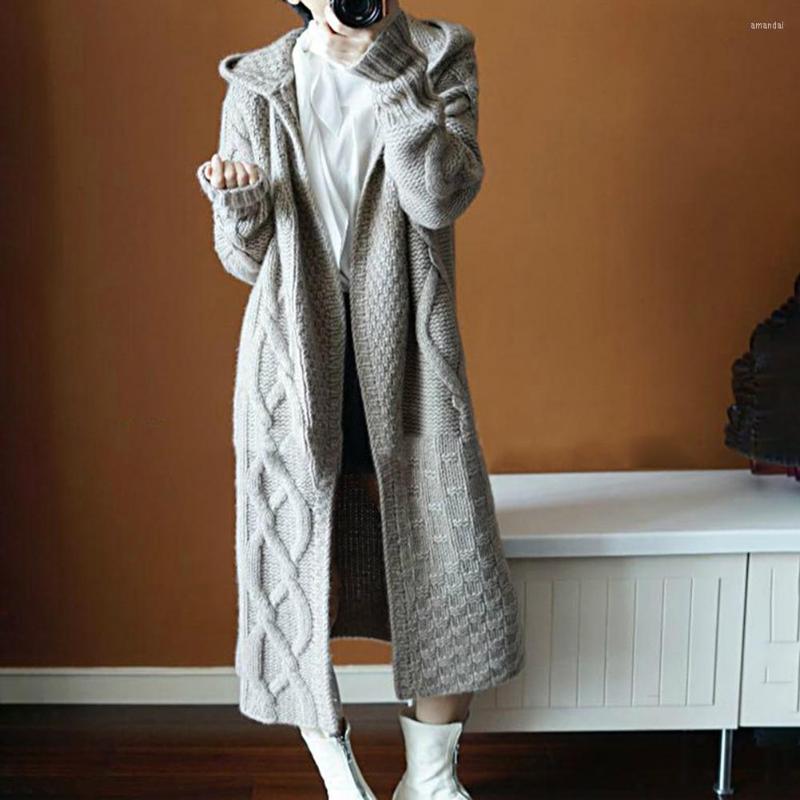 Women's Knits 2022 Winter Lapel Knit Cardigan Female Temperament Coat Casual Thick Long Knitted Woman Plus Size Pure Color Sweater, Black
Women's Knits 2022 Winter Lapel Knit Cardigan Female Temperament Coat Casual Thick Long Knitted Woman Plus Size Pure Color Sweater, Black