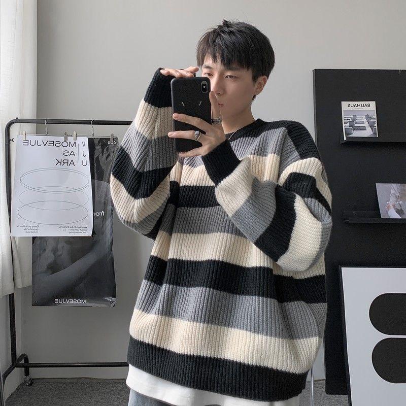 Men's Sweaters Striped Sweater Men O-neck Oversized 2022 Autumn Winter Korean Fashion Preppy Grunge Casual Couple Trend, Blue
Men's Sweaters Striped Sweater Men O-neck Oversized 2022 Autumn Winter Korean Fashion Preppy Grunge Casual Couple Trend, Blue