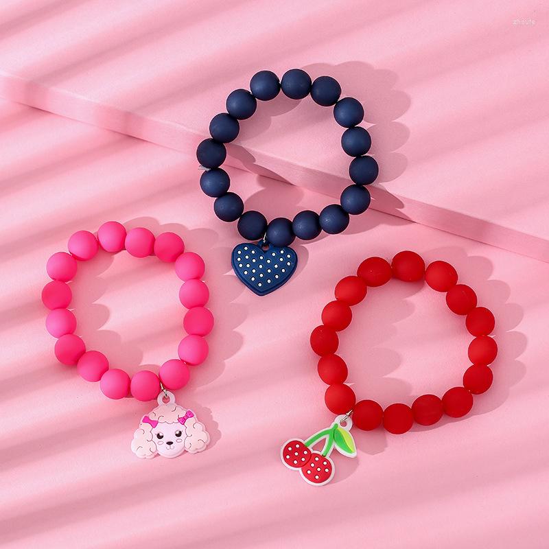 Charm Bracelets 3Pcs/set Friendship Teens Girls Bracelet Cute Dog Cherry Heart Stretch Solid Colored Arylic Beaded Jewelry Gift
Charm Bracelets 3Pcs/set Friendship Teens Girls Bracelet Cute Dog Cherry Heart Stretch Solid Colored Arylic Beaded Jewelry Gift