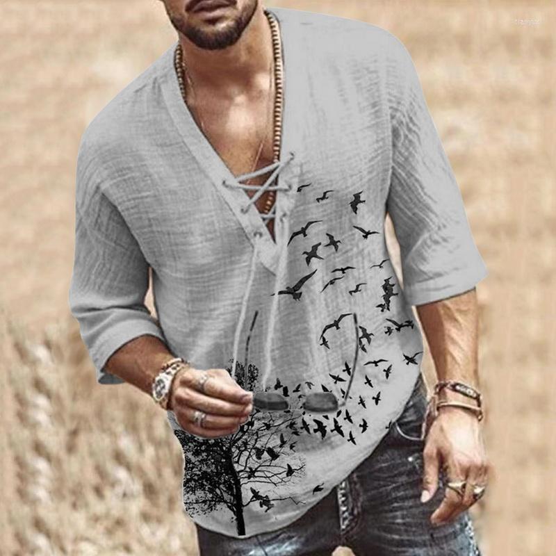 Men's Casual Shirts Men'S Hollow Out Linen Oversized Shirt Summer Male Sexy Deep V Neck Bandage Men Clothing Solid Color Chemise, Blue-a
Men's Casual Shirts Men'S Hollow Out Linen Oversized Shirt Summer Male Sexy Deep V Neck Bandage Men Clothing Solid Color Chemise, Blue-a