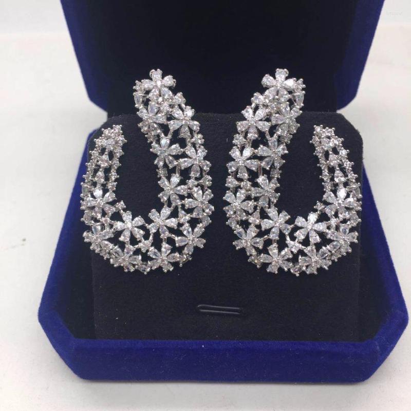 Dangle Earrings Elegant Geometry Flower Cubic Zirconia Stone Wedding For Women Accessories
Dangle Earrings Elegant Geometry Flower Cubic Zirconia Stone Wedding For Women Accessories
