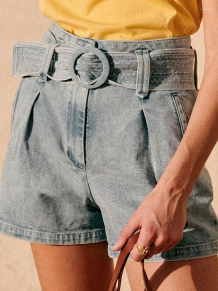 Women' Shorts Women 2022 Summer Cotton Pocket Belt Pleats Light Wash Blue Denim Casual Pants
Women' Shorts Women 2022 Summer Cotton Pocket Belt Pleats Light Wash Blue Denim Casual Pants