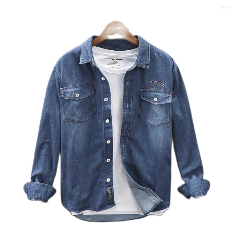Men's Casual Shirts Fashion Men Denim Jacket Vintage Cotton Jeans Shirt Long Sleeve Clothing, Black
Men's Casual Shirts Fashion Men Denim Jacket Vintage Cotton Jeans Shirt Long Sleeve Clothing, Black