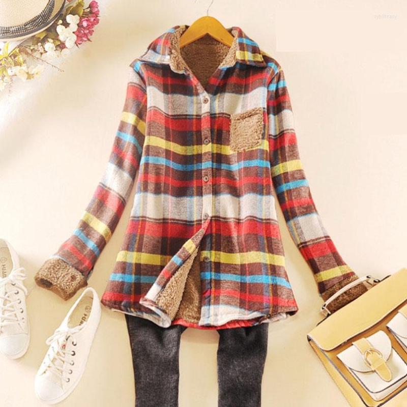 Women' Blouses 2022 Europe - America Fashion Women' Autumn Winter Warm Cotton Long-sleeved Shirt Slim Ladies Plus Thick Velvet Plaid, 06
Women' Blouses 2022 Europe - America Fashion Women' Autumn Winter Warm Cotton Long-sleeved Shirt Slim Ladies Plus Thick Velvet Plaid, 06