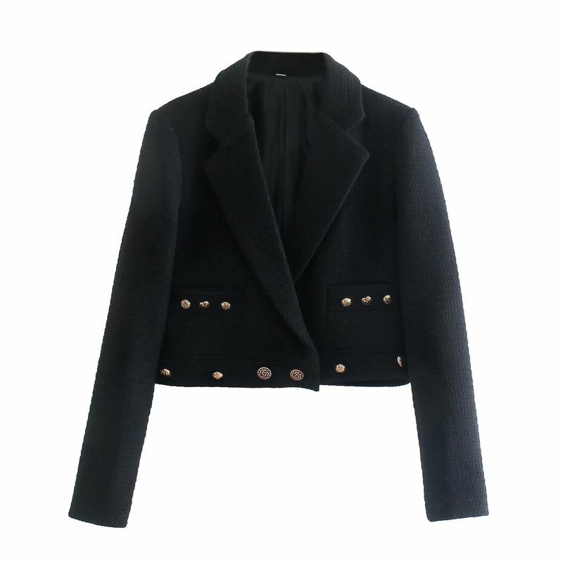 Women's Suits & Blazers 2022 Autumn And Winter Long-sleeved Jacket European American Style Buttons Decorated Lapel Short Temperament Suit Wo, Black
Women's Suits & Blazers 2022 Autumn And Winter Long-sleeved Jacket European American Style Buttons Decorated Lapel Short Temperament Suit Wo, Black