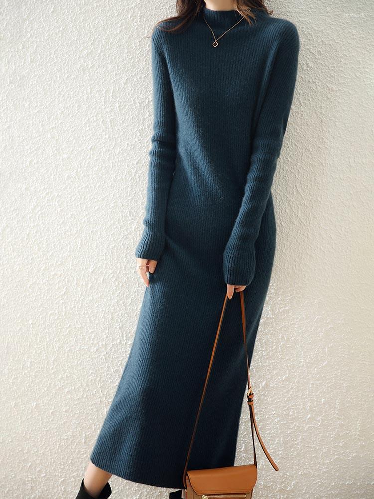 Casual Dresses LONGMING Women Knitted Dress Wool Sweater Autumn Winter Slim Knit Maxi Long Lady Pullover Solid, Beige
Casual Dresses LONGMING Women Knitted Dress Wool Sweater Autumn Winter Slim Knit Maxi Long Lady Pullover Solid, Beige