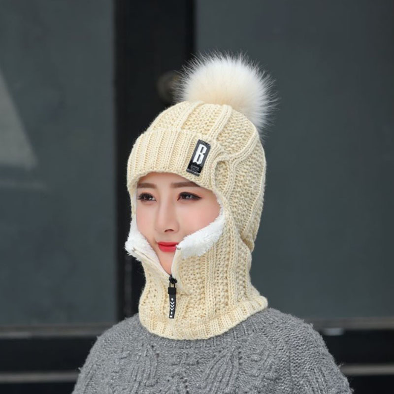 Winter women's knitting acne studios beanie Korean plush pullover ear protection hat cycling wool zipper bib warm, Multi
Winter women's knitting acne studios beanie Korean plush pullover ear protection hat cycling wool zipper bib warm, Multi