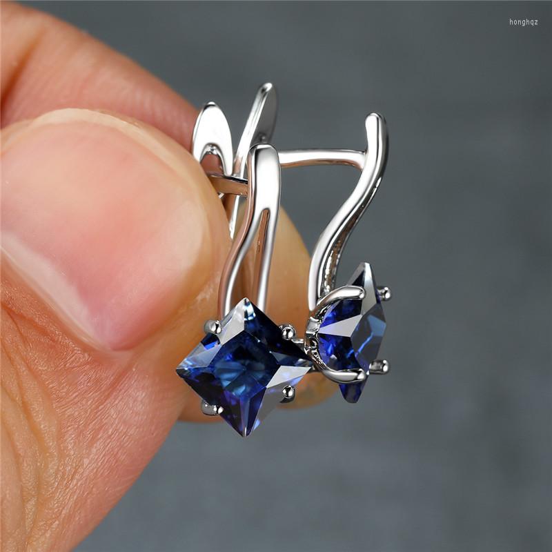 Hoop Earrings Cute Female Blue Zircon Square Stone Rainbow Crystal Vintage Silver Color Wedding For Women
Hoop Earrings Cute Female Blue Zircon Square Stone Rainbow Crystal Vintage Silver Color Wedding For Women