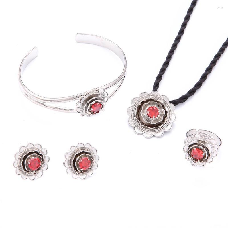 Necklace Earrings Set Ethiopian Jewelry Bracelet Earring Ring Silver Color Bridal Flower Middle East Turkey Egypt Africa, Picture shown
Necklace Earrings Set Ethiopian Jewelry Bracelet Earring Ring Silver Color Bridal Flower Middle East Turkey Egypt Africa, Picture shown