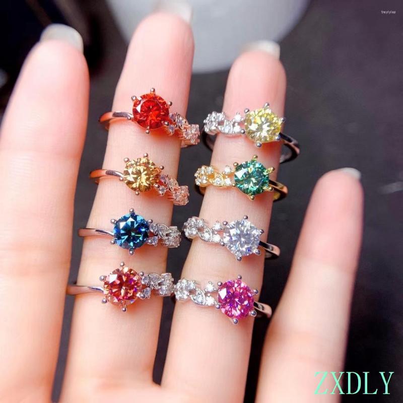 Cluster Rings Women Ring With Different Colorful Moissanite 925 Sterling Silver 1ct Gemstone Wedding Party Love Gift Pink Blue Green
Cluster Rings Women Ring With Different Colorful Moissanite 925 Sterling Silver 1ct Gemstone Wedding Party Love Gift Pink Blue Green