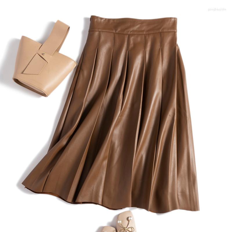 Skirts Elegant Import Lambskin Skirt Women 2022 Winter Harajuku Elastic Waist Big Swing Pleated Jupe Femme Leather Faldas Largas, Black
Skirts Elegant Import Lambskin Skirt Women 2022 Winter Harajuku Elastic Waist Big Swing Pleated Jupe Femme Leather Faldas Largas, Black