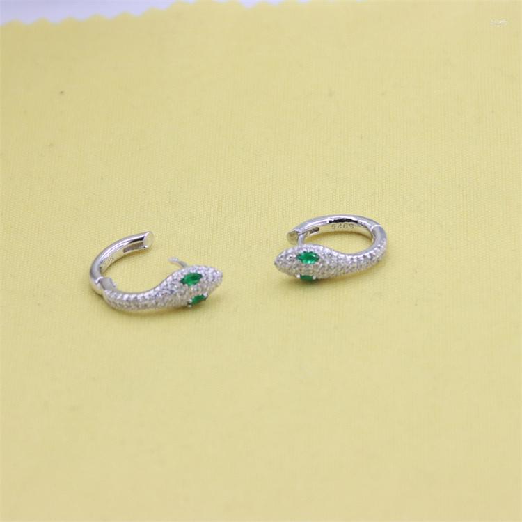 Hoop Earrings ZFSILVER Trendy 925 Silver Green Diamond-set Snake Ear For Women Female Charm Jewelry Korean Statement Gift Party 
Hoop Earrings ZFSILVER Trendy 925 Silver Green Diamond-set Snake Ear For Women Female Charm Jewelry Korean Statement Gift Party