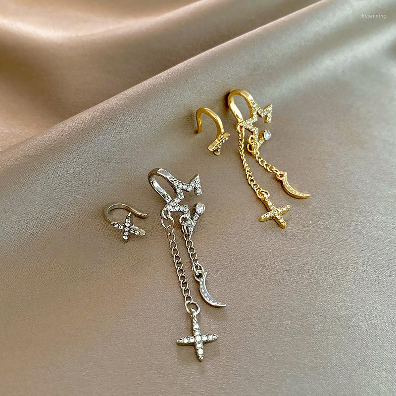 Backs Earrings Fashion Jewelry Zircon Starlight Asymmetrical Tassel Ear Clamp Unusual Women's Banquet
Backs Earrings Fashion Jewelry Zircon Starlight Asymmetrical Tassel Ear Clamp Unusual Women's Banquet