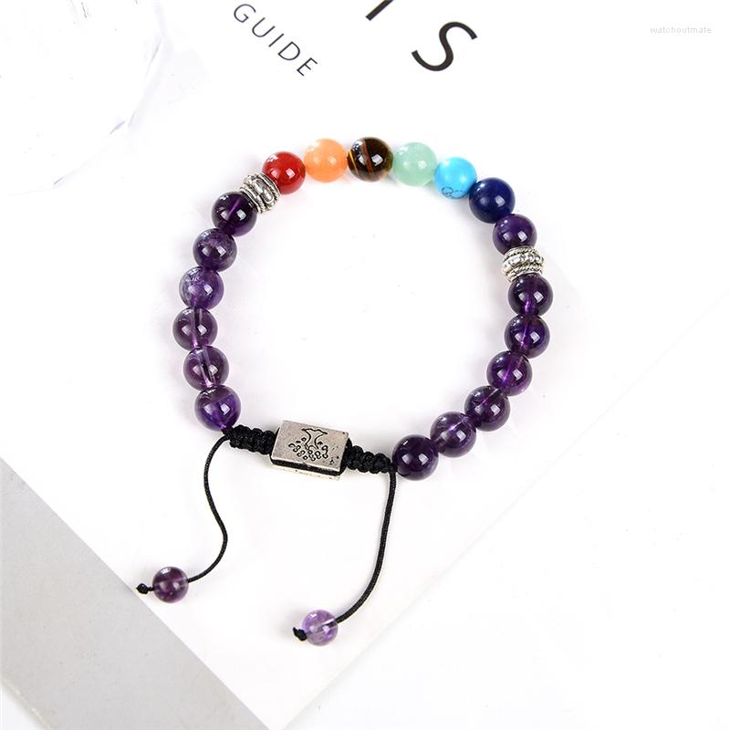 Charm Bracelets Beaded Bracelet Natural Stone Ametysts Tiger Eyes Agates Aventurine Seven Chakra Yoga Energy Unisex Jewelry 18cm B401
Charm Bracelets Beaded Bracelet Natural Stone Ametysts Tiger Eyes Agates Aventurine Seven Chakra Yoga Energy Unisex Jewelry 18cm B401