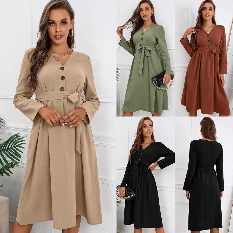 Casual Dresses Elegant Spring Autumn Bow Tie Waist Closed Show Thin Single Breasted V-Neck Long Sleeve Vestidos Feminino Elastic Dress, Brown(belt)
Casual Dresses Elegant Spring Autumn Bow Tie Waist Closed Show Thin Single Breasted V-Neck Long Sleeve Vestidos Feminino Elastic Dress, Brown(belt)