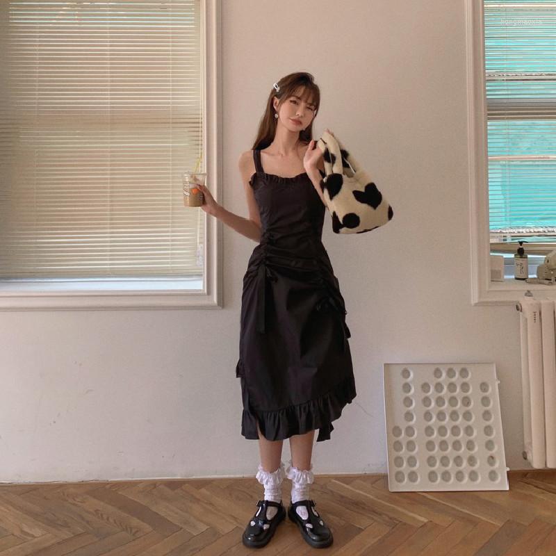 Casual Dresses Women' Retro Asymmetric Dress Solid Slash Neck Spaghetti Straps Shirring Ruffled Edging Women Trumpet Summer 2022, Black
Casual Dresses Women' Retro Asymmetric Dress Solid Slash Neck Spaghetti Straps Shirring Ruffled Edging Women Trumpet Summer 2022, Black