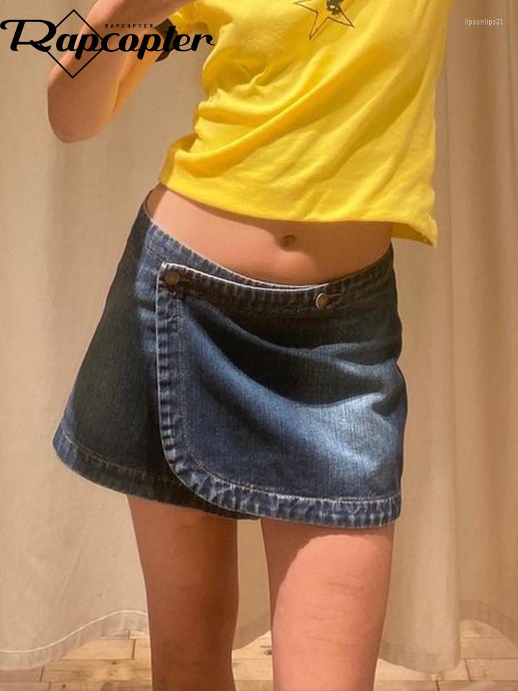 Skirts Rapcopter Y2K Cross Button Jeans Low Waist Basic Prepply Mini Women Streetwear Korean Cute Short Retro 90s, Blue
Skirts Rapcopter Y2K Cross Button Jeans Low Waist Basic Prepply Mini Women Streetwear Korean Cute Short Retro 90s, Blue
