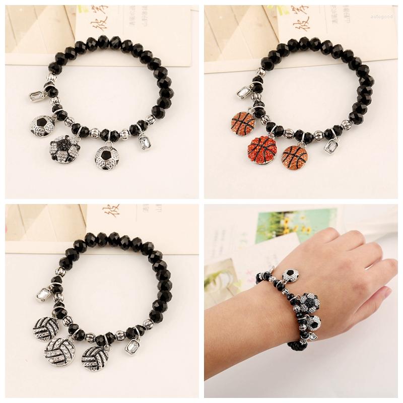Strand 6PCS Alloy Rhinestone Ball Football Volleyball Basketall Bead Charm Elastic Bracelet Wristband Sport Jewelry Accessories
Strand 6PCS Alloy Rhinestone Ball Football Volleyball Basketall Bead Charm Elastic Bracelet Wristband Sport Jewelry Accessories