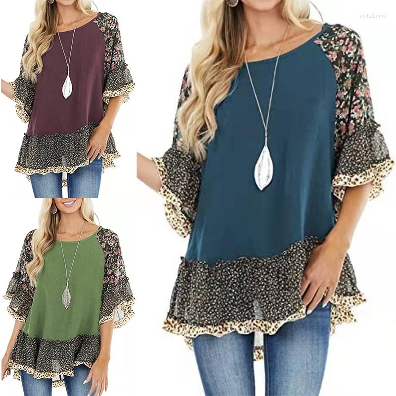 Women' Blouses -3XL 7Colors Floral Big Ruffle Edge Patchwork Half Flare Sleeved Shirt Vintage Casual O Neck Women Summer Spring Loose Top, White
Women' Blouses -3XL 7Colors Floral Big Ruffle Edge Patchwork Half Flare Sleeved Shirt Vintage Casual O Neck Women Summer Spring Loose Top, White