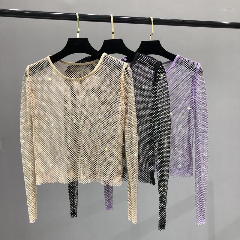 Women's T Shirts Women Clothing Summer Fashion Cropped Rhinestone See Through Kpop Long Sleeve Mesh Cover-Up Luxury Blouses In, Blue
Women's T Shirts Women Clothing Summer Fashion Cropped Rhinestone See Through Kpop Long Sleeve Mesh Cover-Up Luxury Blouses In, Blue