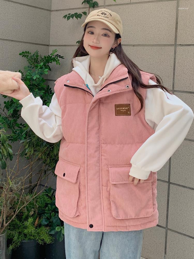Women' Vests 2022 Design Women Winter Vest Stand Collar Oversized Loose Fashion Female Waistcoat Solid Pink Black Beige Ladies Jacket
Women' Vests 2022 Design Women Winter Vest Stand Collar Oversized Loose Fashion Female Waistcoat Solid Pink Black Beige Ladies Jacket