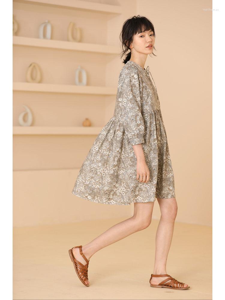 Casual Dresses 2022 Summer Arrival Offcie Lady Vintage Floral O-Neck Collar Dress Slim Elegant Temperament Small Woman
Casual Dresses 2022 Summer Arrival Offcie Lady Vintage Floral O-Neck Collar Dress Slim Elegant Temperament Small Woman