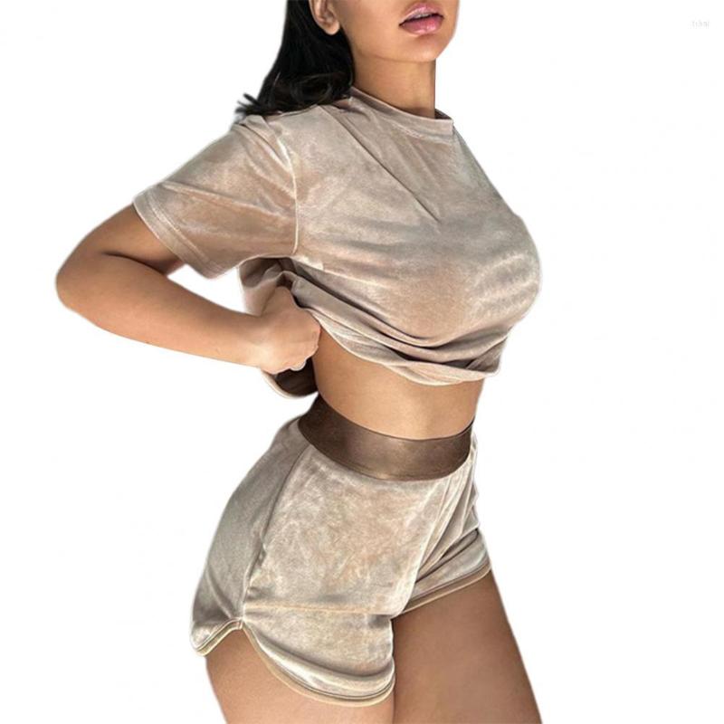 Women' Tracksuits 2 Pcs/Set Top Pants Set High Waist Loose T-shirt Shorts Crew Neck Short Sleeve Lady Blouse Women' Clothing, Golden
Women' Tracksuits 2 Pcs/Set Top Pants Set High Waist Loose T-shirt Shorts Crew Neck Short Sleeve Lady Blouse Women' Clothing, Golden