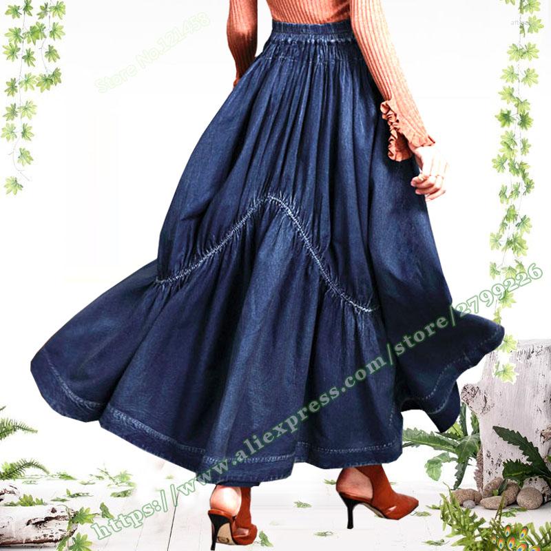 Skirts 2022 Female Fashion Casual Vintage Retro Style Stitching Pleated Denim Jeans Skirt Designs / For Womens, Blue
Skirts 2022 Female Fashion Casual Vintage Retro Style Stitching Pleated Denim Jeans Skirt Designs / For Womens, Blue